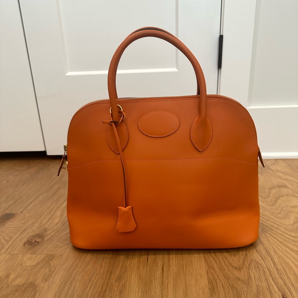 Hermes Bolide 35 [I] 2005 Classic Orange Swift Leather Gold Hardware